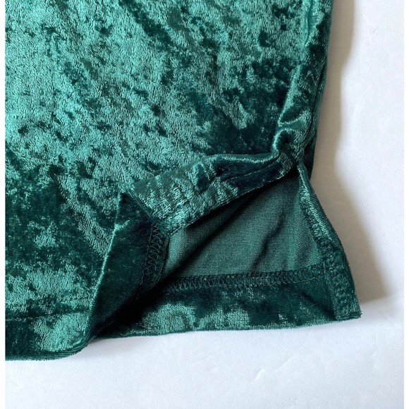 Cervelle Tank Top Womens 1X Emerald Green Velour Vintage Read Description - Picture 7 of 9